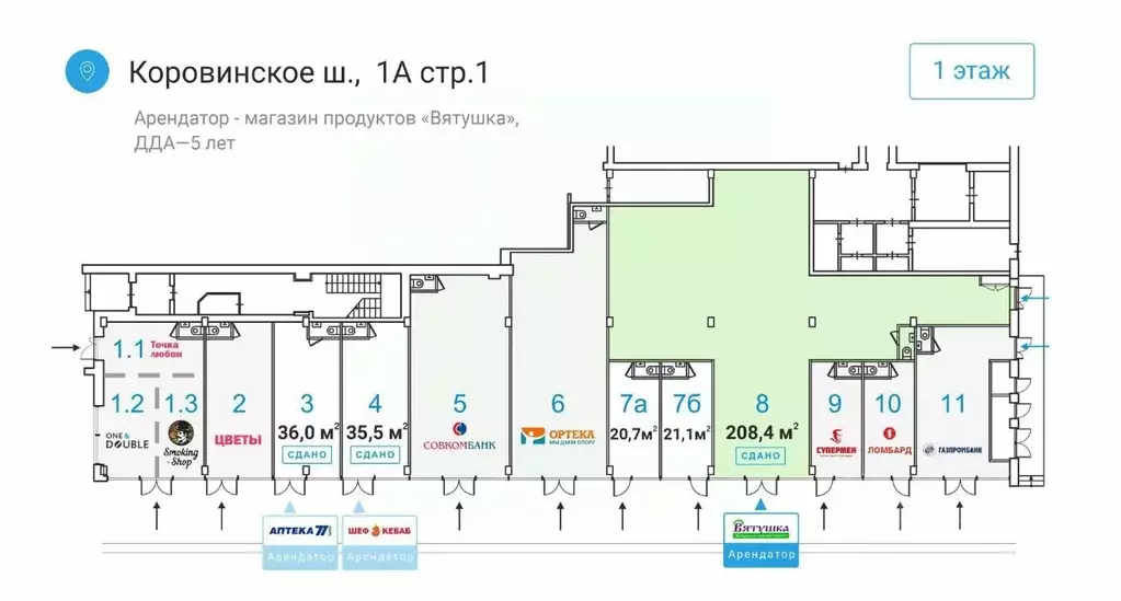 Помещение свободного назначения в Москва Коровинское ш., 1А (208 м) - Фото 2