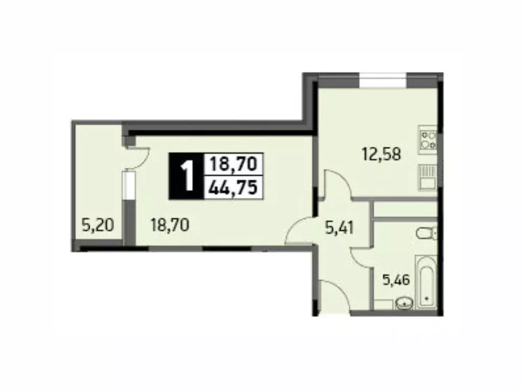 1-к кв. Московская область, Красногорск городской округ, Путилково пгт ... - Фото 2