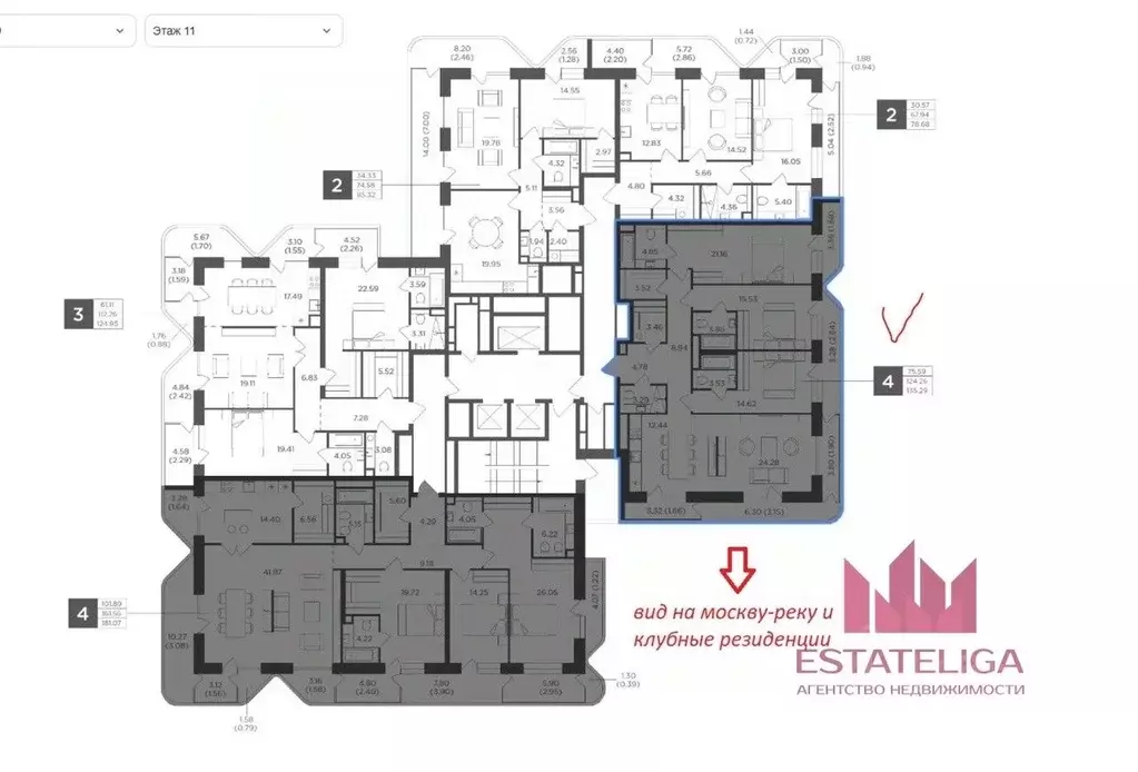 4-к кв. Москва ул. Эдуарда Стрельцова, 2к2 (124.3 м) - Фото 1