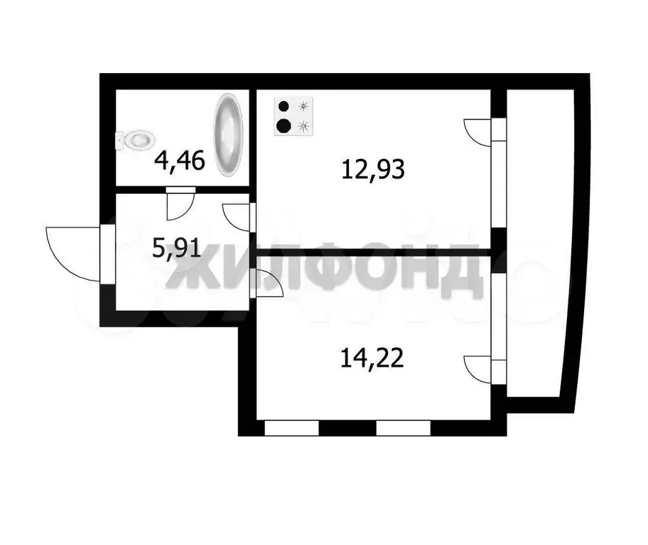 1-к. квартира, 38,5 м, 18/22 эт. - Фото 0