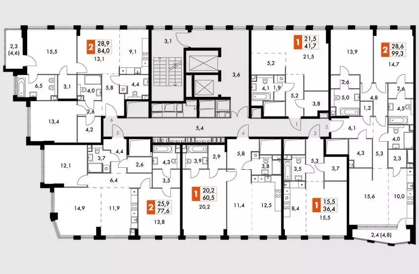 3-к кв. Москва Сидней Сити жилой комплекс, к5/1 (84.3 м) - Фото 1