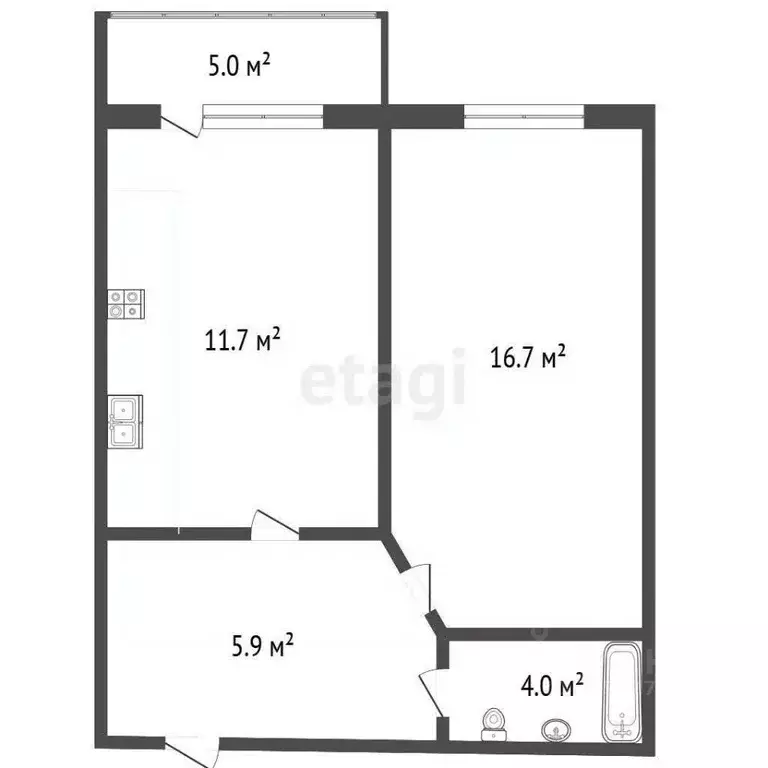 1-к кв. Тамбовская область, Тамбов Никифоровская ул., 40 (41.8 м) - Фото 2