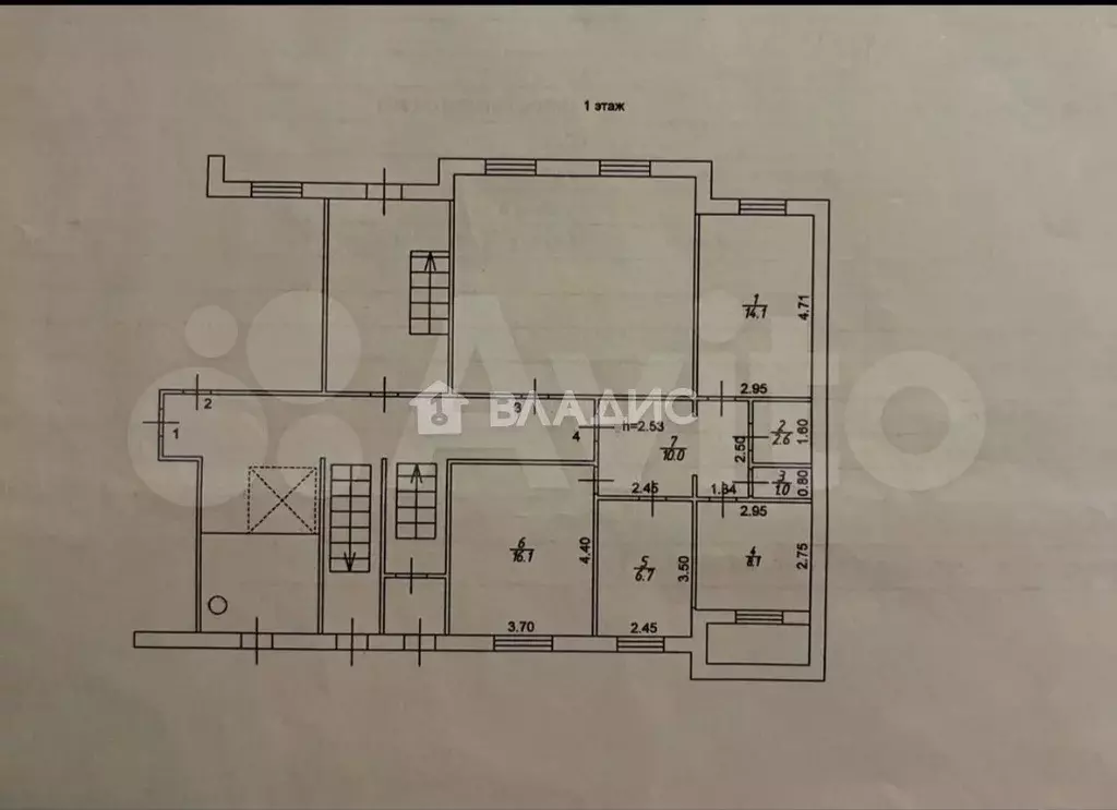 3-к. квартира, 58,6 м, 1/9 эт. - Фото 0