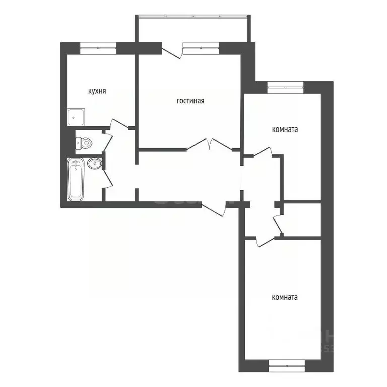 3-к кв. Красноярский край, Красноярск 9 Мая ул., 40А (72.0 м) - Фото 2