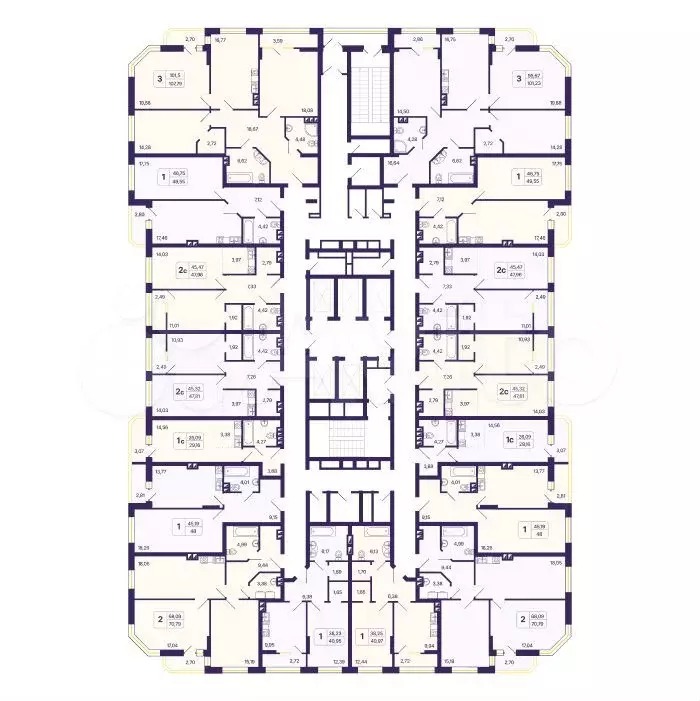 1-к. квартира, 40,7м, 18/26эт. - Фото 1