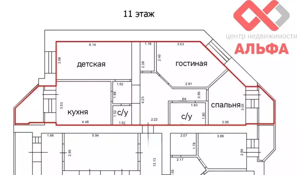 3-к кв. Кировская область, Киров ул. Щорса, 19к2 (87.3 м) - Фото 1