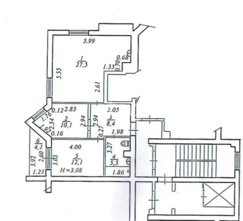 3-к кв. Сахалинская область, Южно-Сахалинск ул. Имени Антона Буюклы, ... - Фото 2