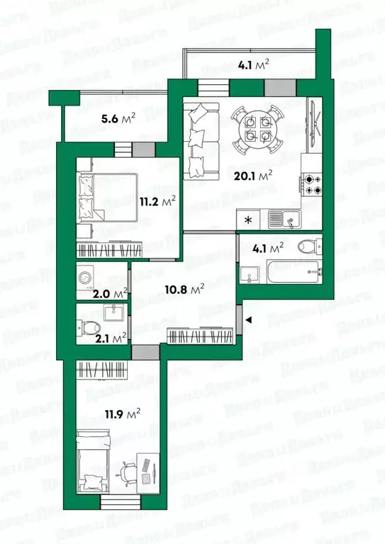 3-к кв. Кировская область, Киров ул. Героя Ивана Костина, 4 (65.0 м) - Фото 1