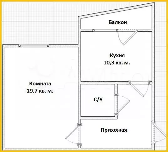 1-к. квартира, 45 м, 19/21 эт. - Фото 0