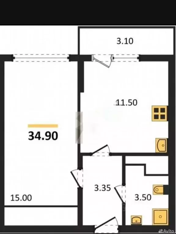 1-к кв. Свердловская область, Екатеринбург ул. Бокарева (35.0 м) - Фото 1