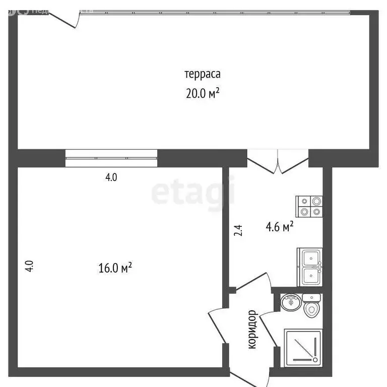 1-комнатная квартира: Ялта, Весенняя улица, 2 (23.5 м) - Фото 0