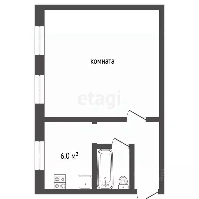 1-к кв. Ярославская область, Ярославль ул. Минина, 20 (29.4 м) - Фото 1