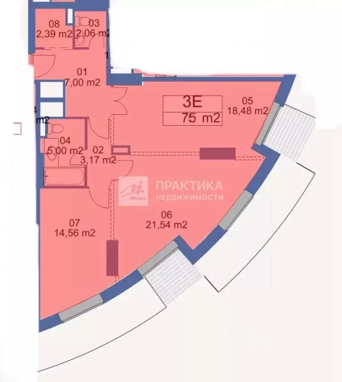 2-к кв. Московская область, Химки ул. Кудрявцева, 16 (75.0 м) - Фото 2