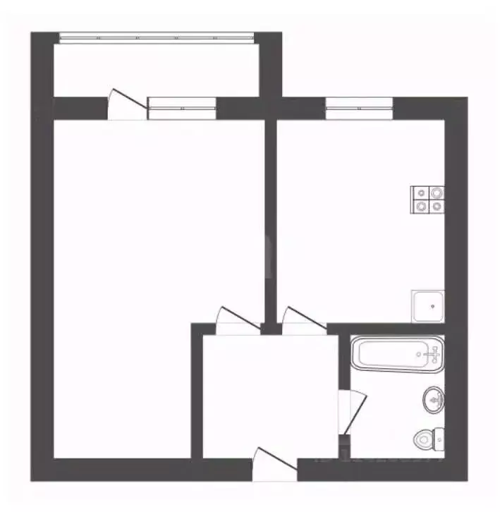 1-к кв. Воронежская область, Борисоглебск Юго-Восточный мкр, 2 (38.0 ... - Фото 2