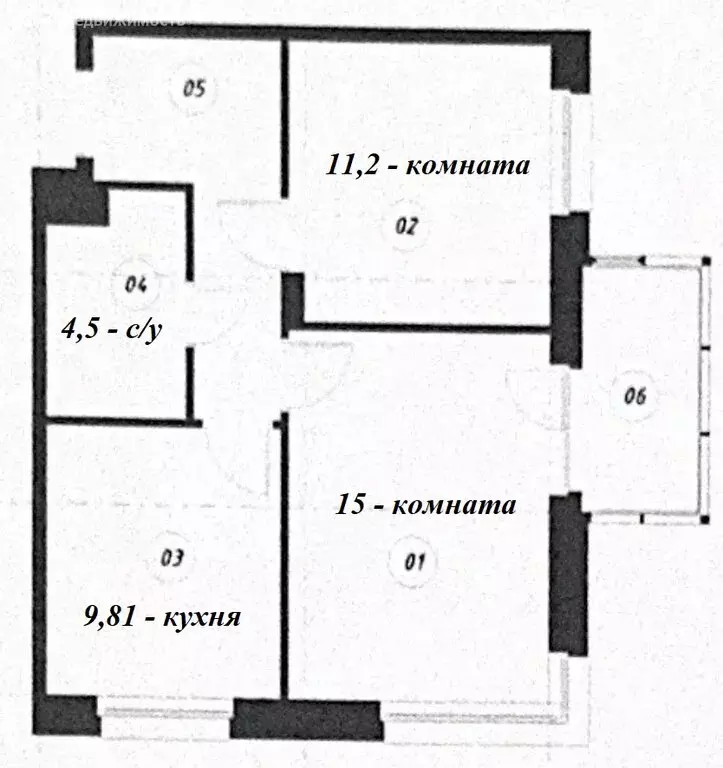 2-комнатная квартира: Казань, улица Гаврилова, 5Бк1 (50 м) - Фото 0