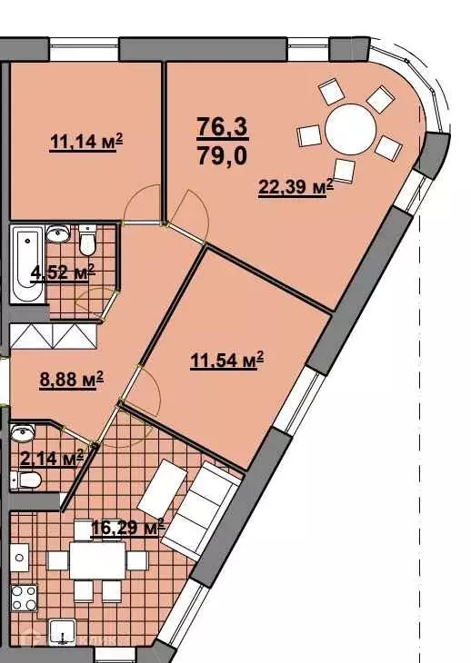 Продаётся 3-к квартира, 83.1 м - Фото 0
