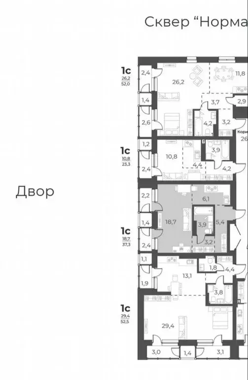 1-к кв. Новосибирская область, Новосибирск ул. Аэропорт, 49/1 (37.0 м) - Фото 2