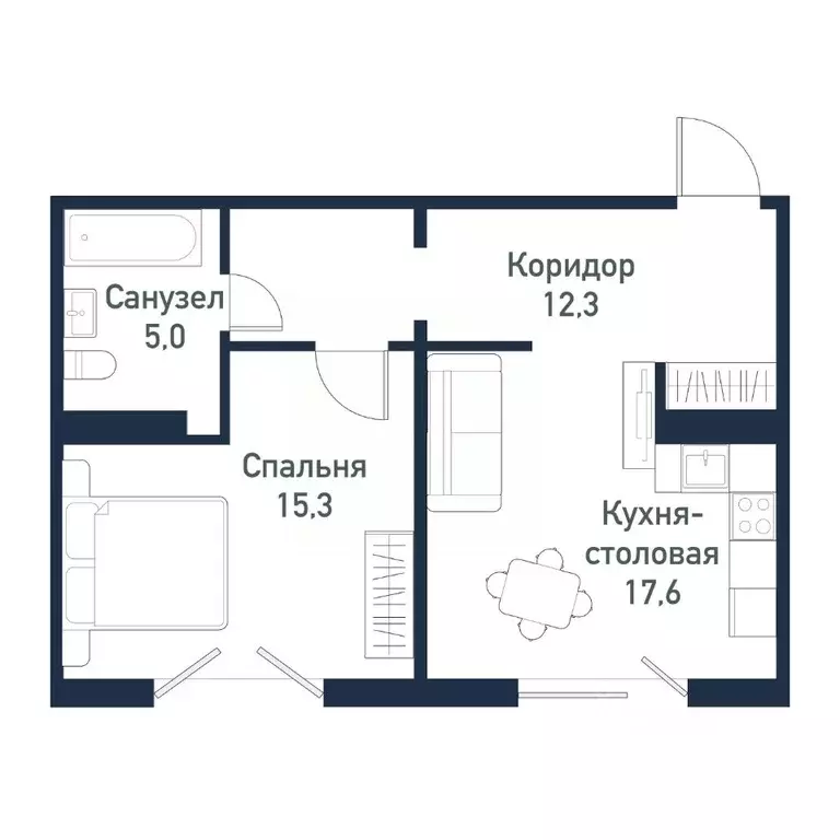 1-к кв. Челябинская область, Челябинский городской округ, пос. ... - Фото 1