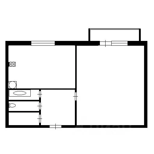 1-к кв. Красноярский край, Красноярск Судостроительная ул., 76 (36.0 ... - Фото 1