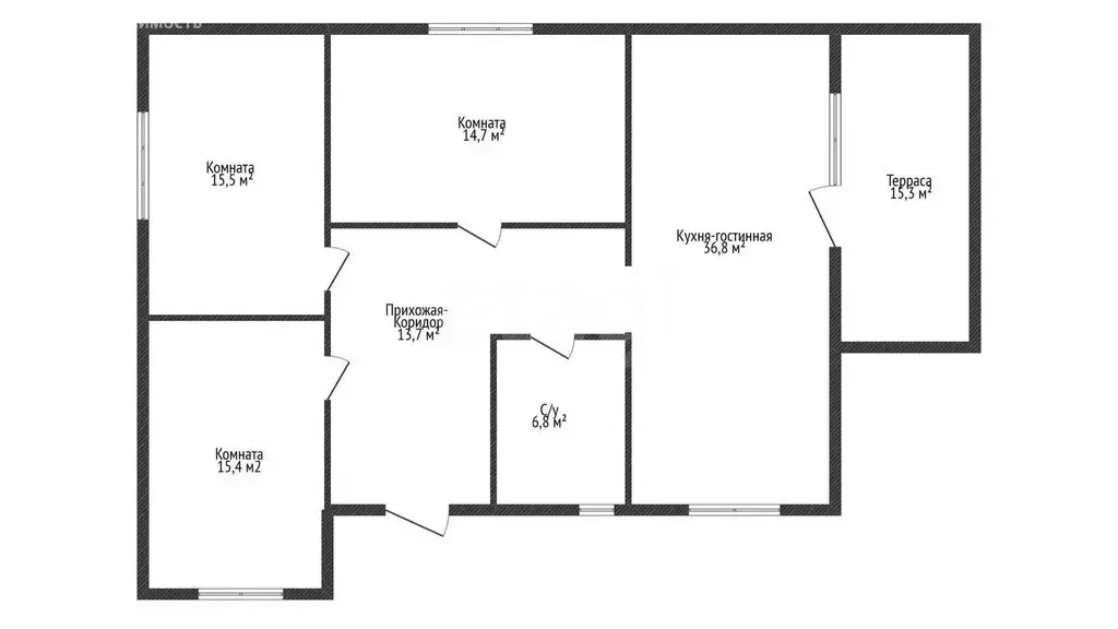 Дом в аул Старобжегокай, Октябрьская улица, 39/1 (123.3 м) - Фото 1