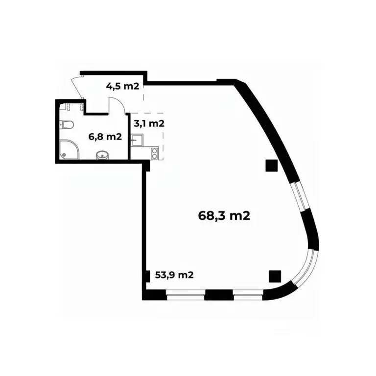 1-к кв. Нижегородская область, Нижний Новгород ул. Родионова, 136Б ... - Фото 0