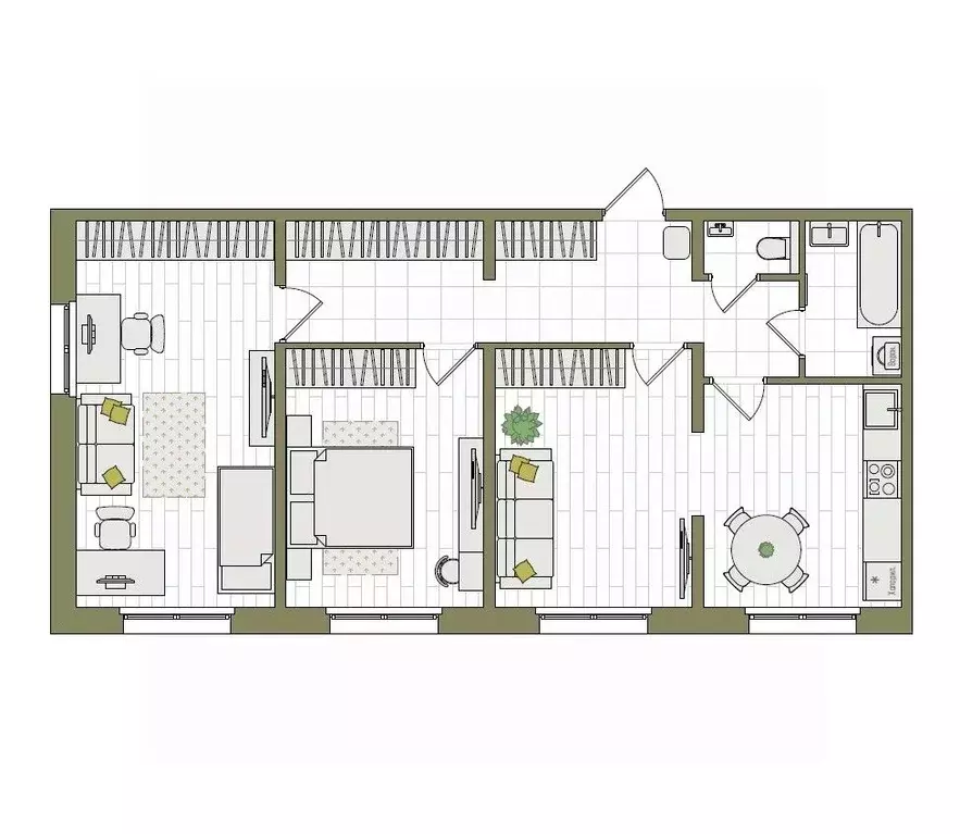 3-к кв. Кировская область, Киров ул. Чистопрудненская, 13А (76.0 м) - Фото 0