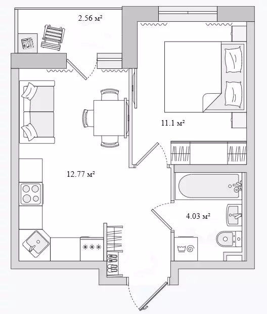 Продаётся 1-к квартира, 31.9 м - Фото 0