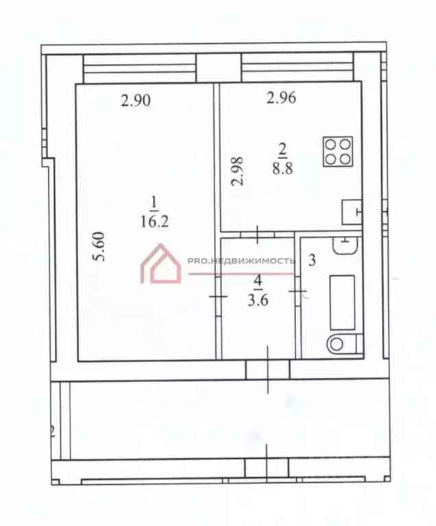 1-к кв. Архангельская область, Архангельск ул. В.И. Воронина, 32к1 ... - Фото 1