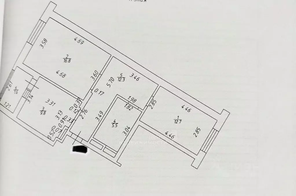 2-к кв. Татарстан, Казань ул. Баки Урманче, 4к4 (60.0 м) - Фото 2