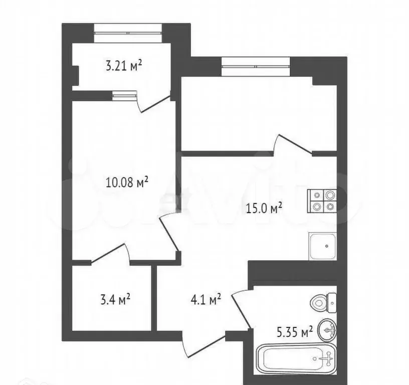 2-к. квартира, 42 м, 8/9 эт. - Фото 0