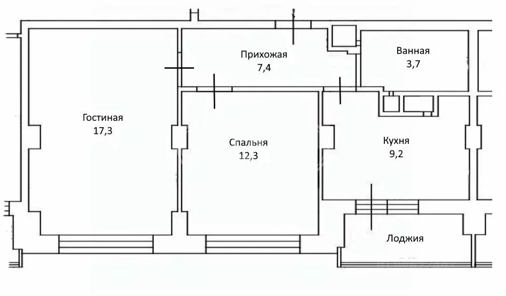 2-к кв. Калининградская область, Калининград Советский просп., 81к4 ... - Фото 2
