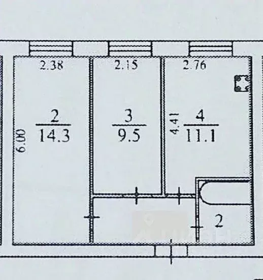 2-к кв. Новгородская область, Валдай Песчаная ул., 30 (43.0 м) - Фото 2