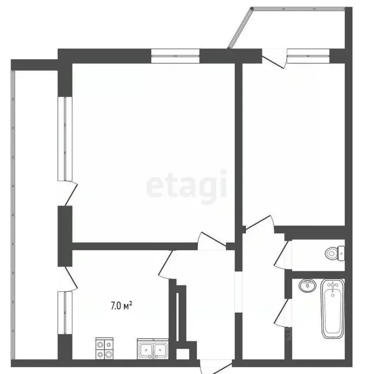 2-к кв. Севастополь ул. Павла Корчагина, 24 (46.6 м) - Фото 2