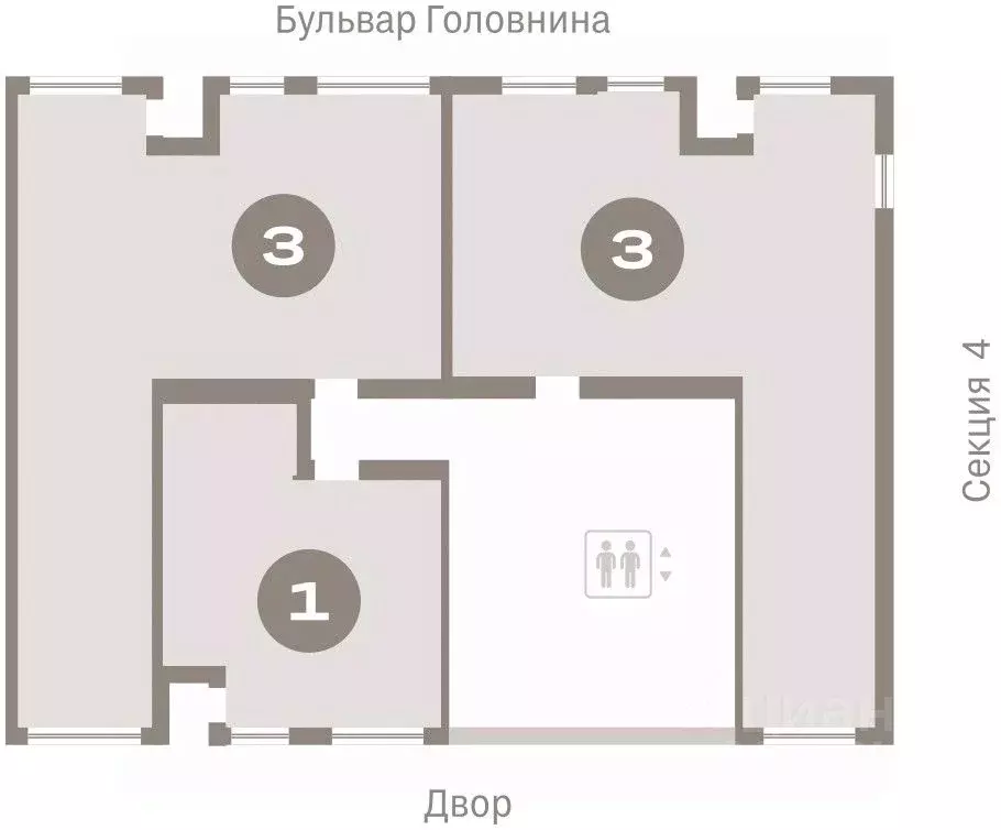 3-к кв. Санкт-Петербург Северный Ветер жилой комплекс (93.53 м) - Фото 1