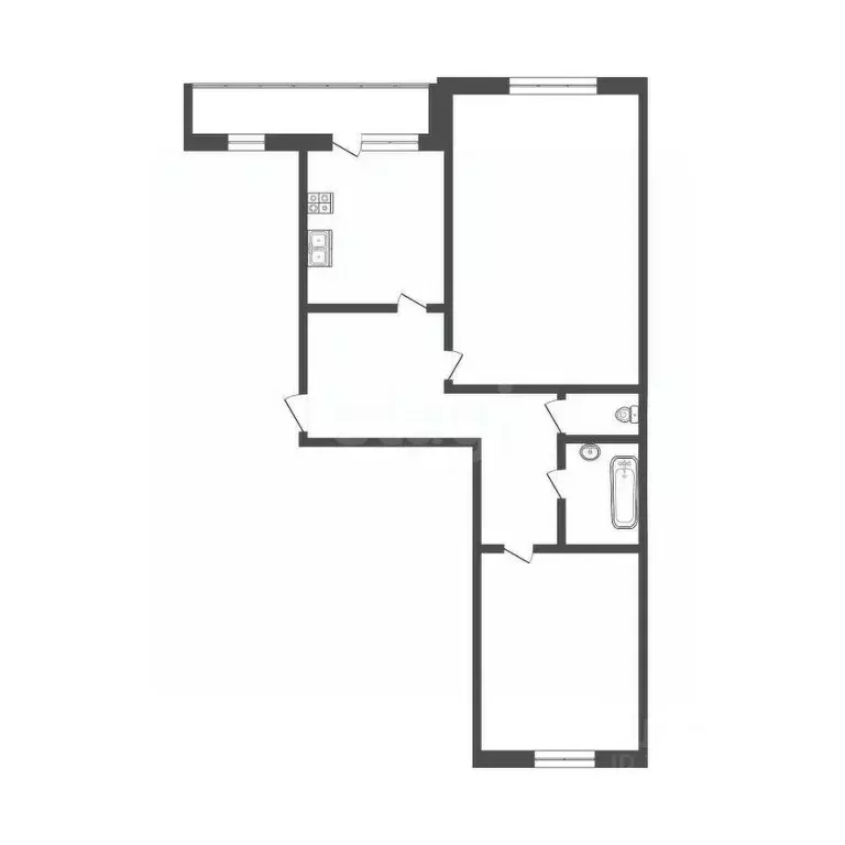 2-к кв. Тверская область, Тверь Смоленский пер., 3 (56.7 м) - Фото 2