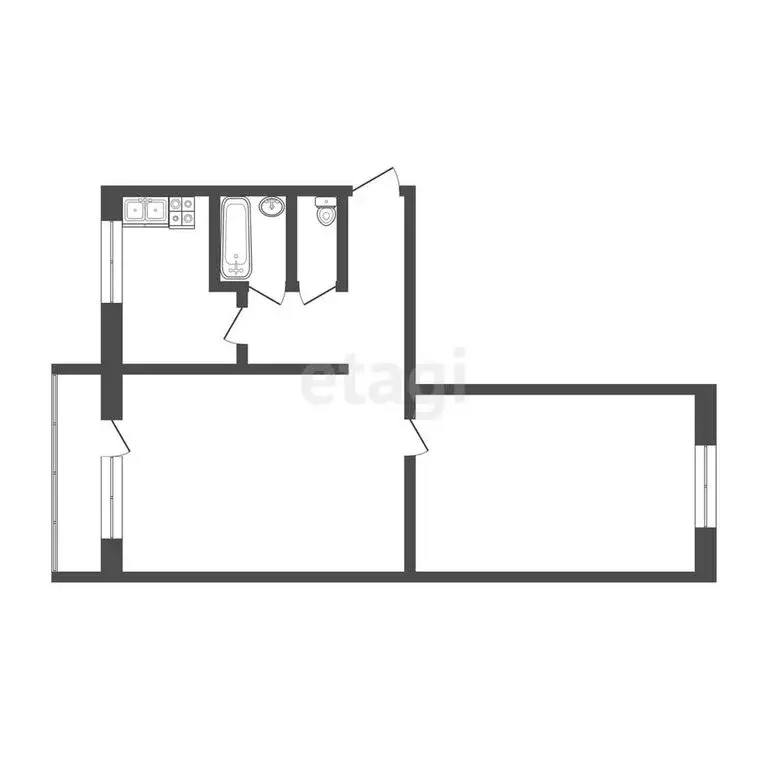 2-комнатная квартира: Пермь, Гайвинская улица, 30 (46 м) - Фото 0