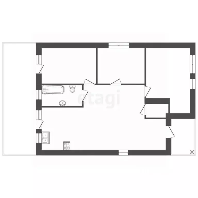 Дом в Крым, Симферопольский район, Мирновское с/пос, с. Белоглинка ул. ... - Фото 1