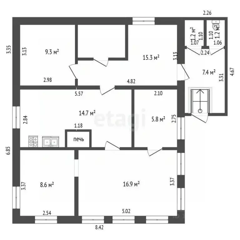 Дом в Костромская область, Буй ул. Чапаева, 11 (48 м) - Фото 2