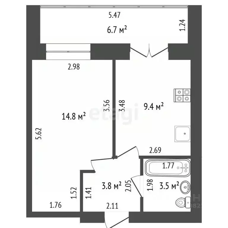 1-к кв. Марий Эл, Йошкар-Ола городской округ, с. Семеновка ул. ... - Фото 2