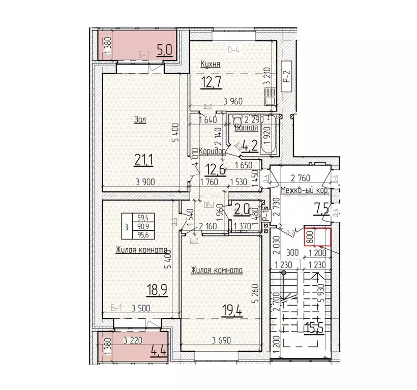 3-к кв. Владимирская область, Владимир Фестивальная ул., 2 (95.6 м) - Фото 0