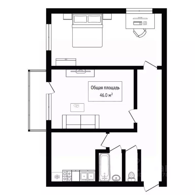 2-к кв. Новосибирская область, Новосибирск Затулинский жилмассив, ул. ... - Фото 2