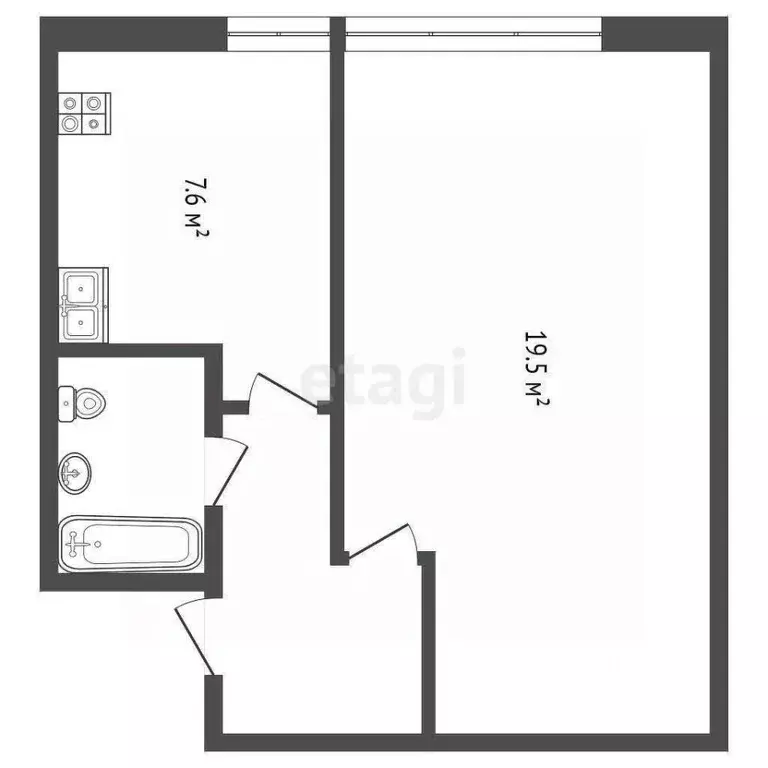 1-к кв. Москва ул. Введенского, 12К2 (34.5 м) - Фото 1