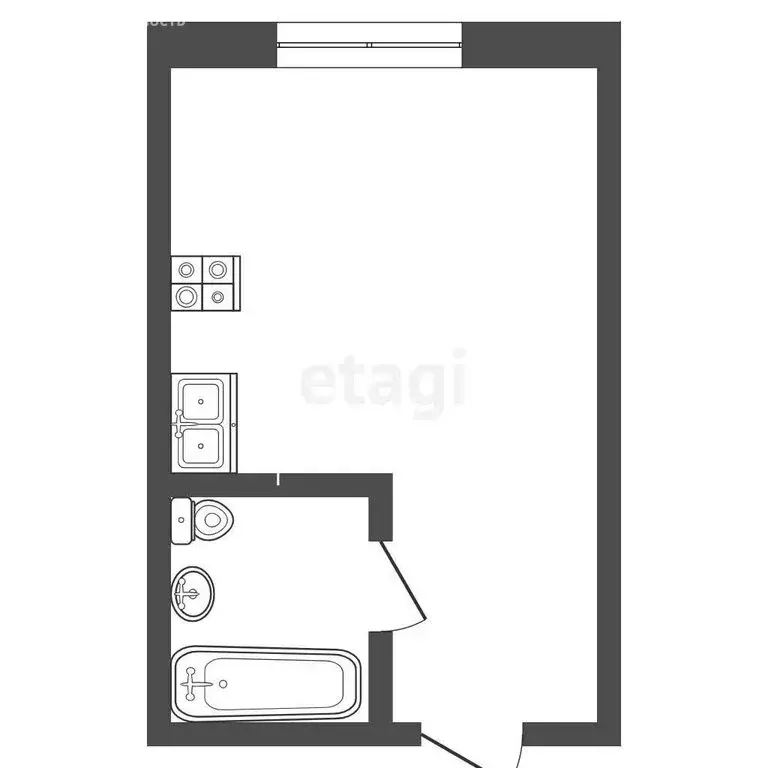1к в -комнатной квартире (15 м) - Фото 1