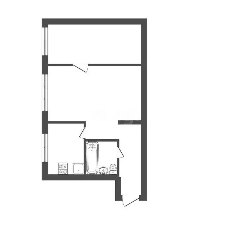 2-комнатная квартира: посёлок Косая Гора, Луговая улица, 18 (41.2 м) - Фото 1