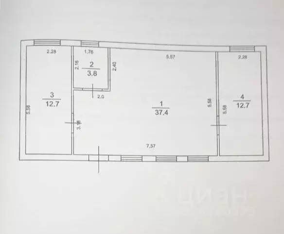 Дом в Адыгея, Тахтамукай аул ул. Бжедугская, 12 (67 м) - Фото 2