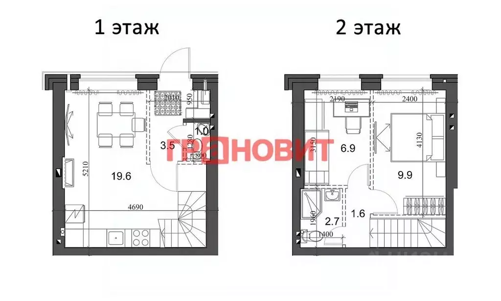 2-к кв. Новосибирская область, Новосибирский район, Мичуринский ... - Фото 1