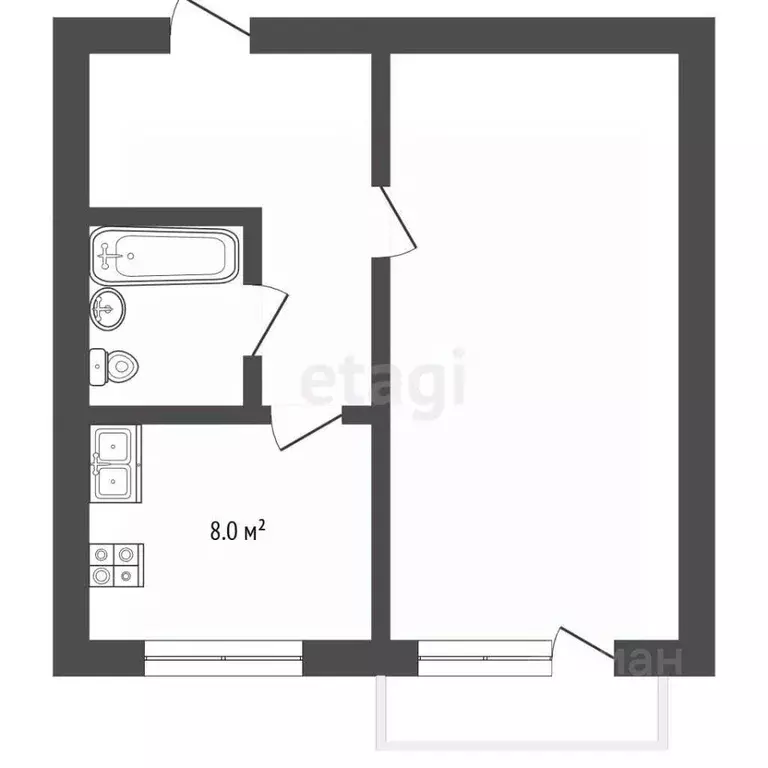 1-к кв. Москва Миклухо-Маклая ул., 27К1 (37.8 м) - Фото 2