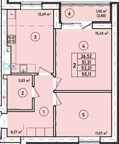 2-к кв. Калининградская область, Гурьевск Новая Резиденция жилой ... - Фото 0