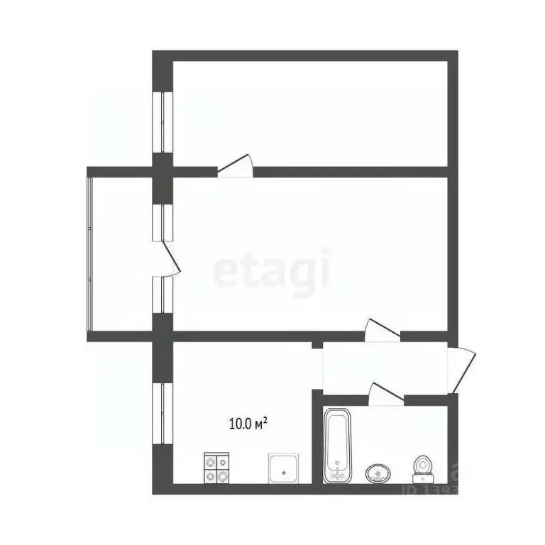 2-к кв. Тюменская область, Тюмень Фабричная ул., 17 (44.8 м) - Фото 1