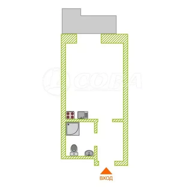 Квартира-студия: Сочи, улица Искры, 88к1 (28 м) - Фото 2